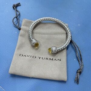 David Yurman Silver and Yellow Bracelet 7mm